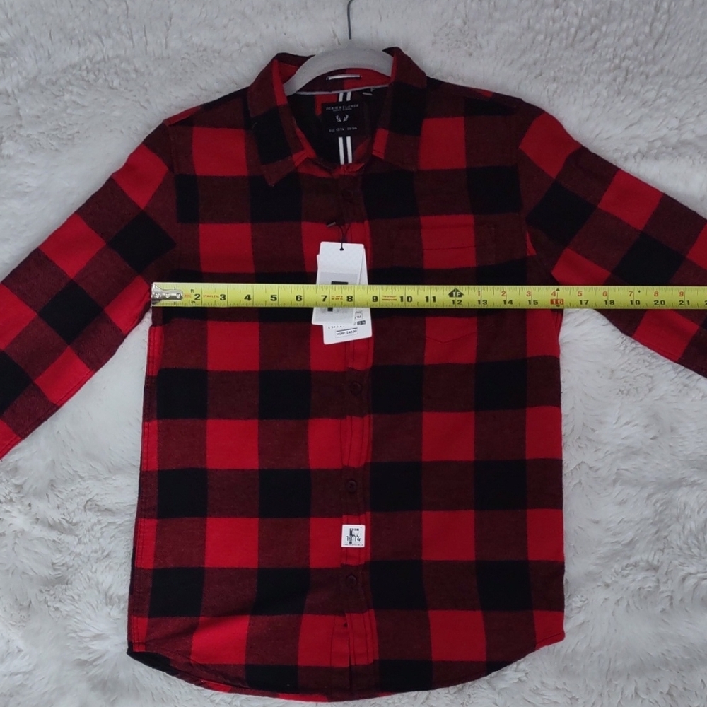 DENIM& FLOWER, Size 13/14,Kids Red and Black Plaid Shirt - Picture 15 of 17